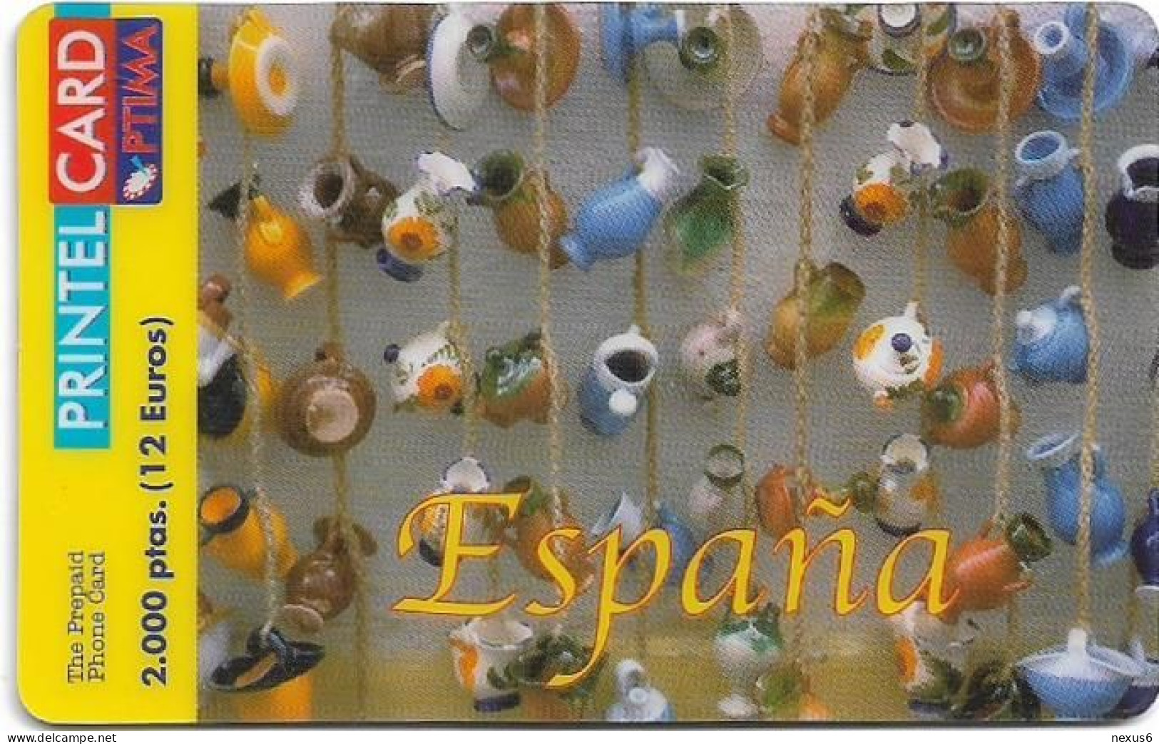 Spain - PrintelCard - Botijos, 07.2000, Remote Mem. 2.000PTA, 10.000ex, Mint - Andere & Zonder Classificatie