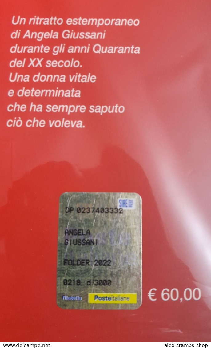 ITALIA 2022 FOLDER - ANGELA GIUSSANI - DIABOLIK - RARE N. 0218 - Paquetes De Presentación