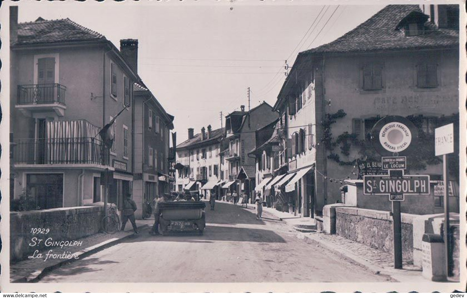 St Gingolph, Voiture à La Frontière (10929) - Saint-Gingolph