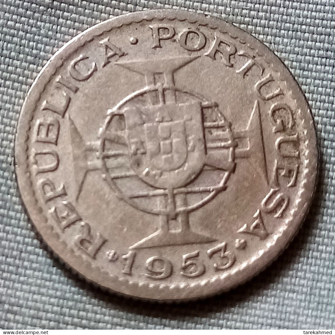 CABO VERDE 2,50 ESCUDOS 1953 COLONIA PORTUGUESA, KM 9, Agomrza - Cap Vert