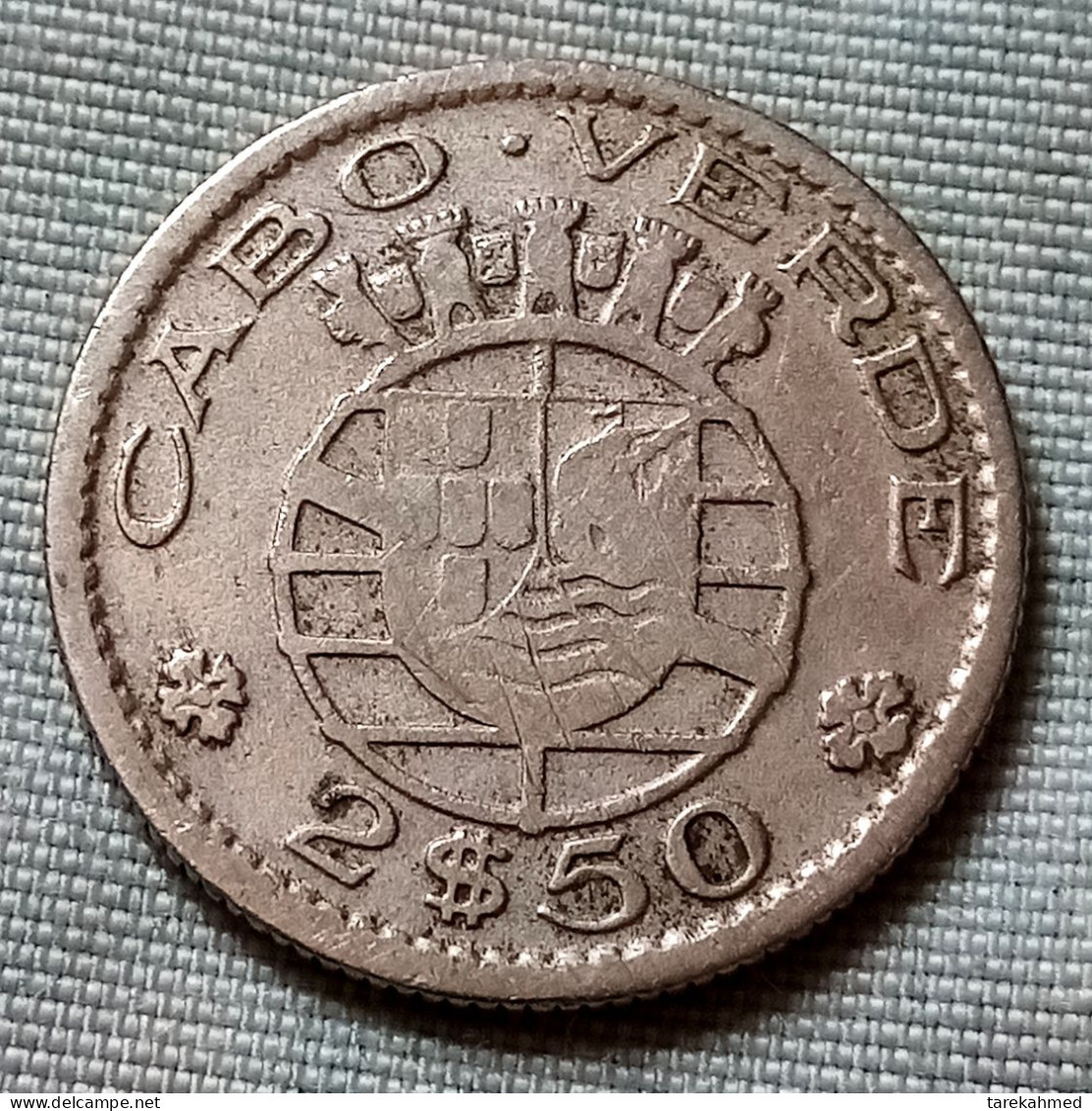 CABO VERDE 2,50 ESCUDOS 1953 COLONIA PORTUGUESA, KM 9, Agomrza - Cap Verde