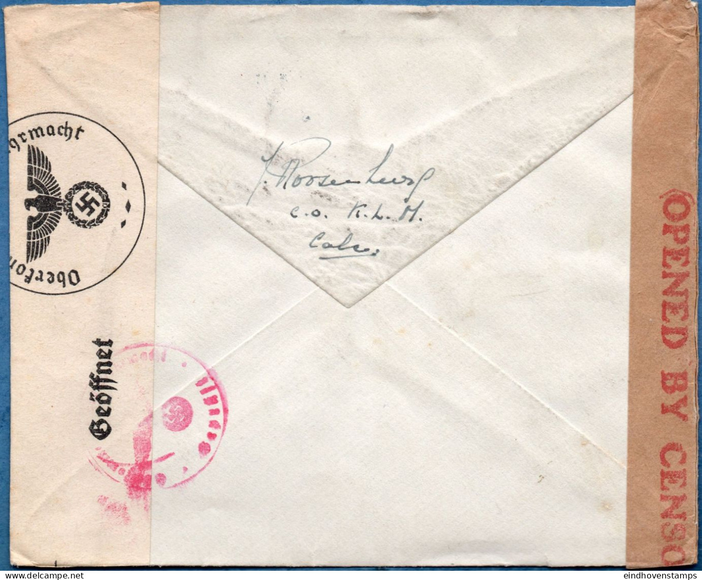 British India Simla 4 May 1940 To The Hague Netherlands Franked 1937 2 + 3½ A + 1 R, Double Censorship - WW2