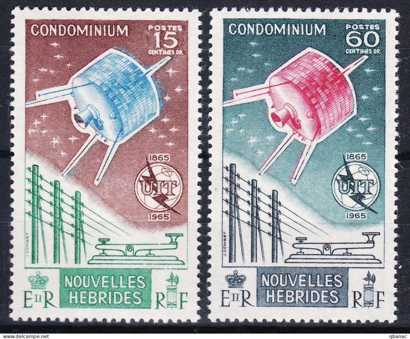 New Hebrides Nouvelles Hebrides 1965 Satellite Mi#210-211 Mint Never Hinged (sans Charnieres) - Neufs