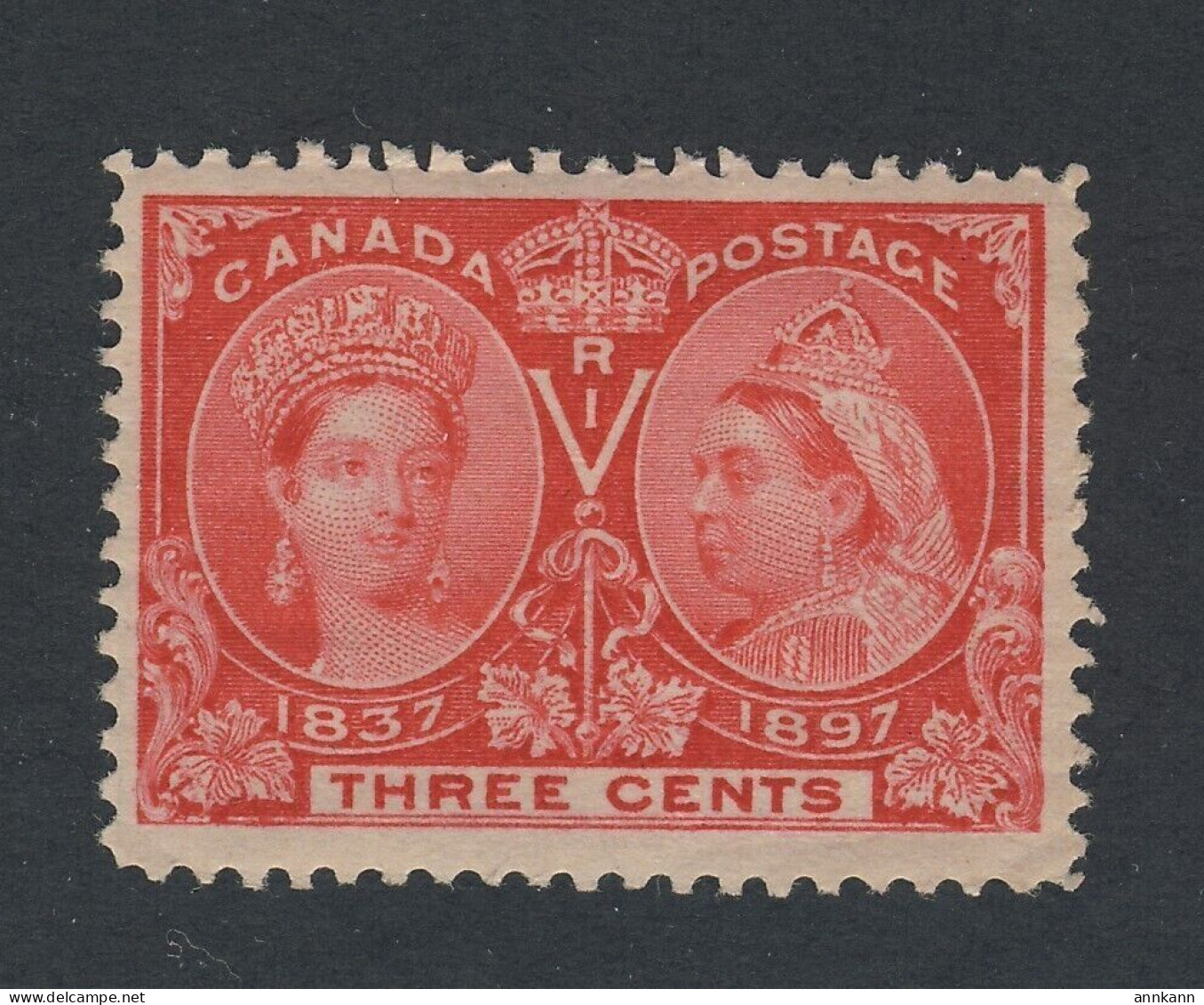 Canada Victoria Jubilee: #53-3c MH F/VF. Guide Value = $25.00 - Unused Stamps