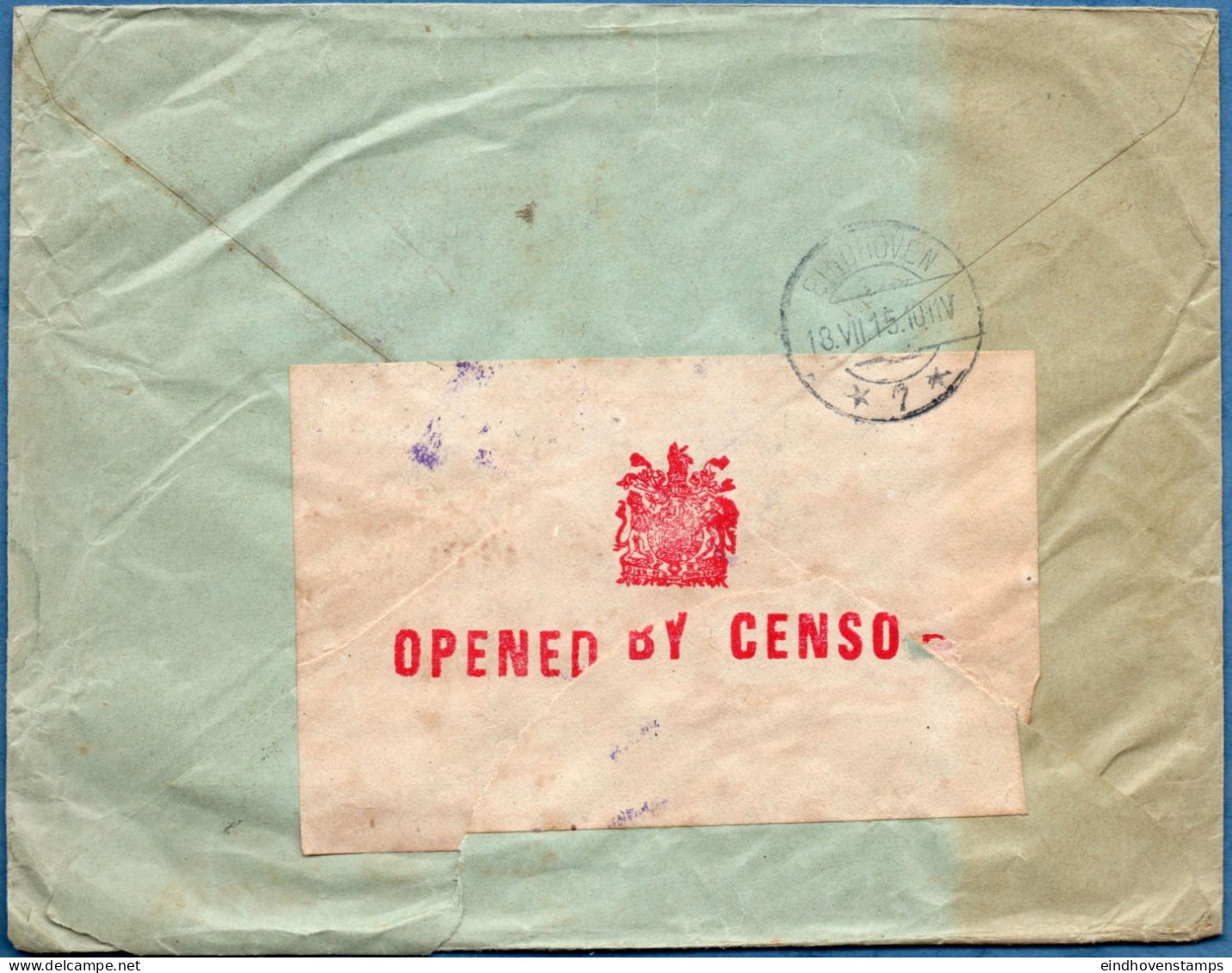 British India Bombay 1940 To The Hague Netherlands Franked 2½ A, Censorship Bombay - WW2