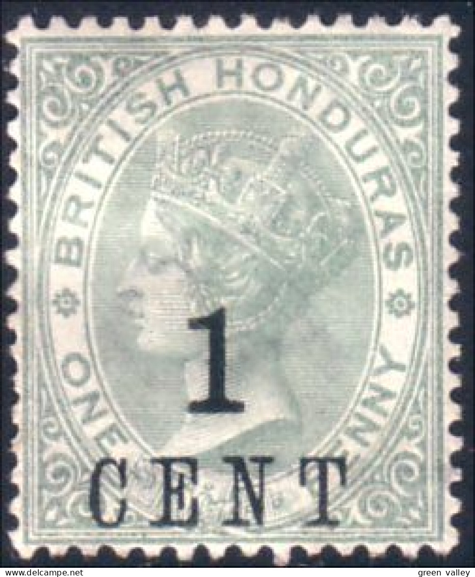 220 British Honduras Queen Victoria Overprint Surcharge (BRH-24) - Honduras Britannique (...-1970)