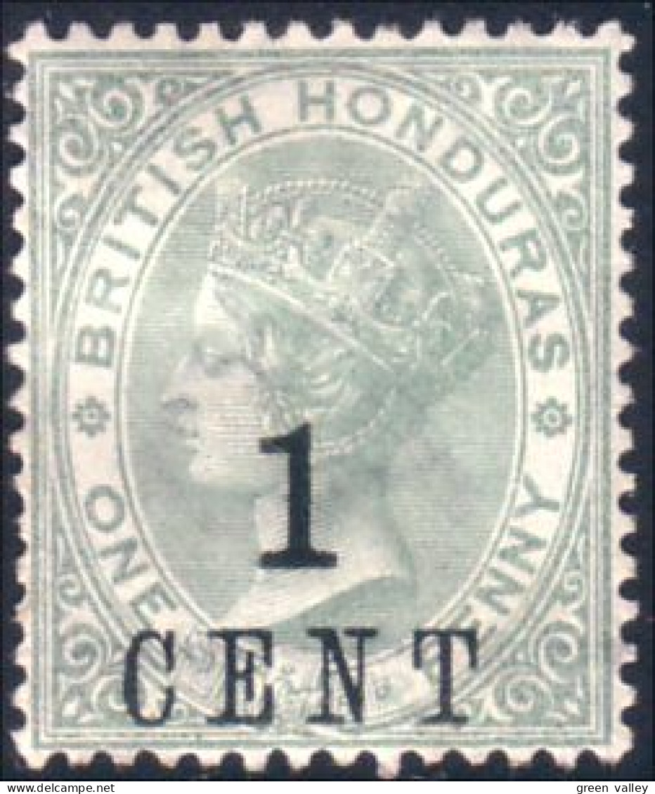 220 British Honduras Queen Victoria Overprint Surcharge (BRH-24) - British Honduras (...-1970)
