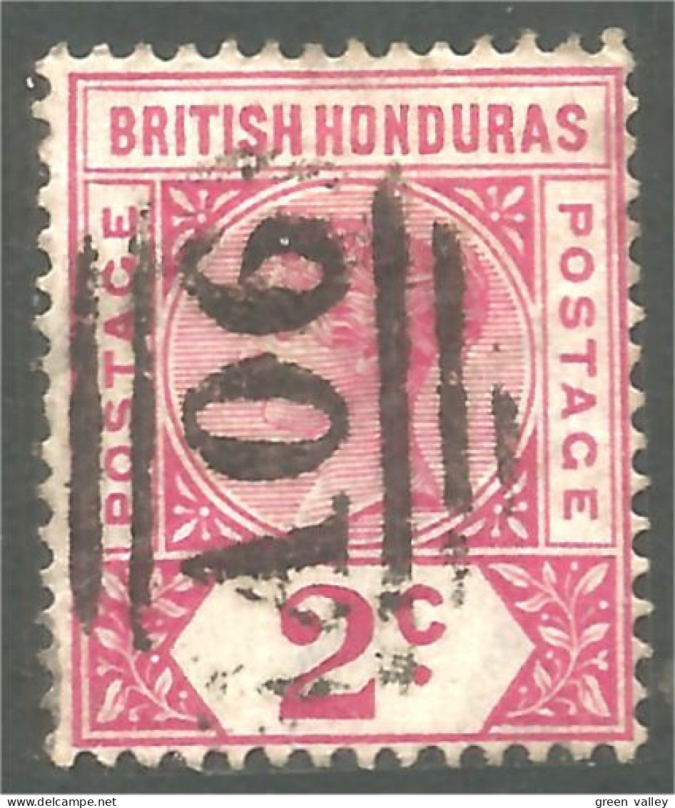 220 British Honduras Queen Victoria 1891 2c Rose (BRH-41) - Honduras Britannique (...-1970)