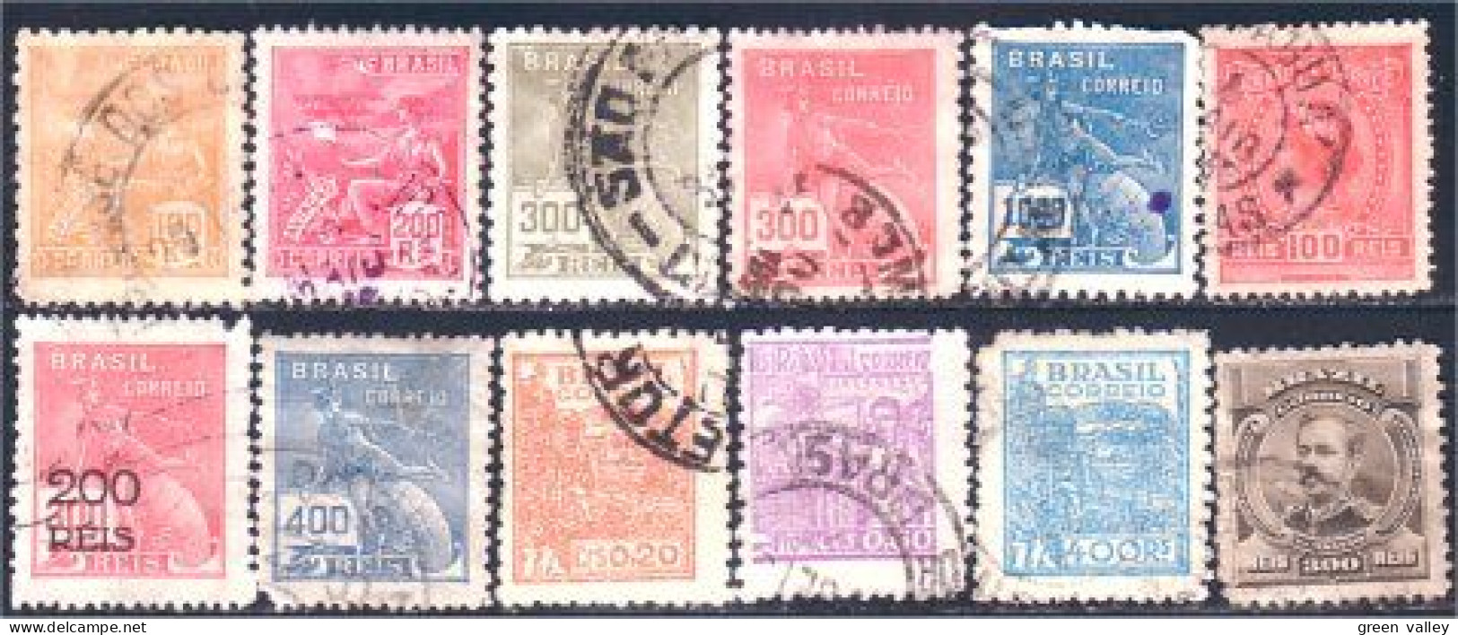 212 Brazil Collection 12 Timbres (BRE-128) - Collezioni & Lotti