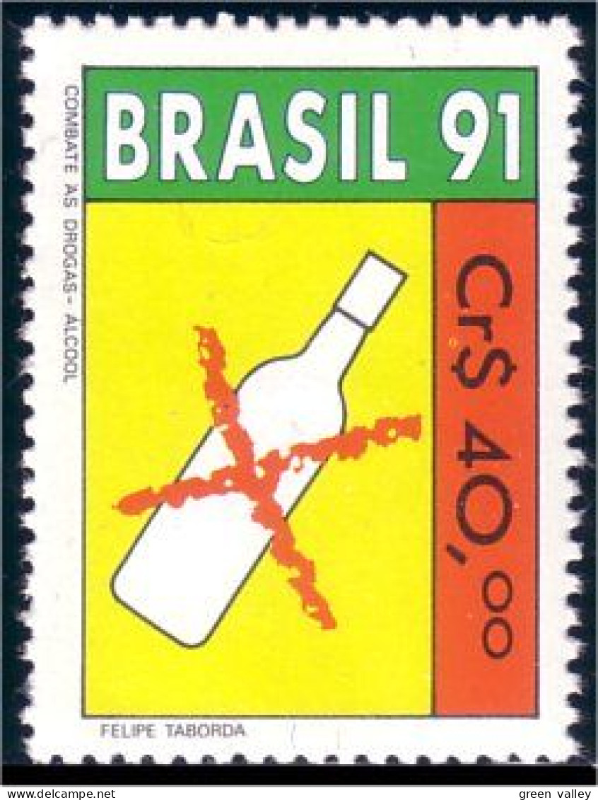 212 Brazil Alcolisme Alcoholism MNH ** Neuf SC (BRE-40) - Wein & Alkohol