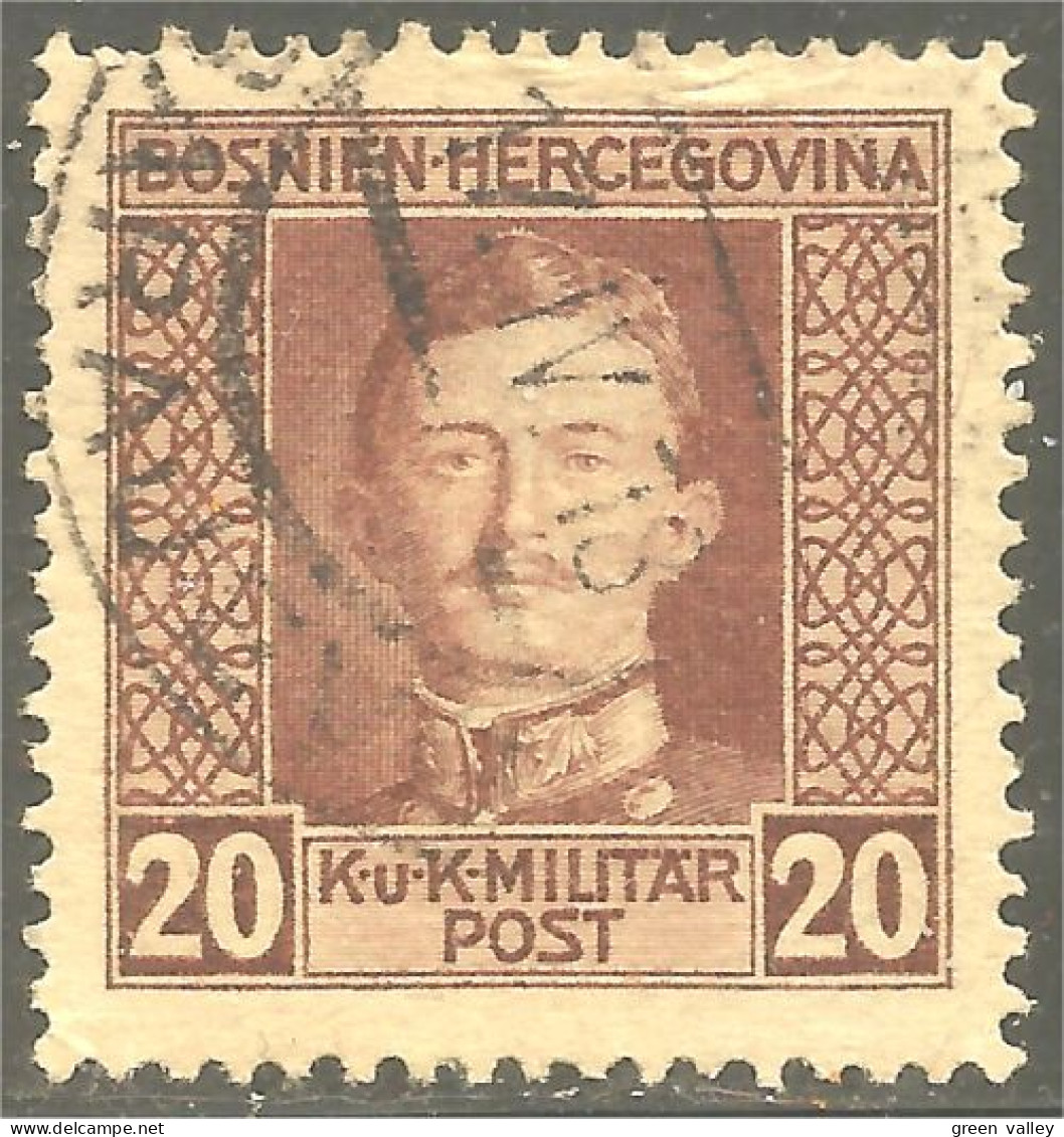 208 Bosnie Herzégovine 1917 Empereur Karl I 20h (BOS-21) - Bosnien-Herzegowina