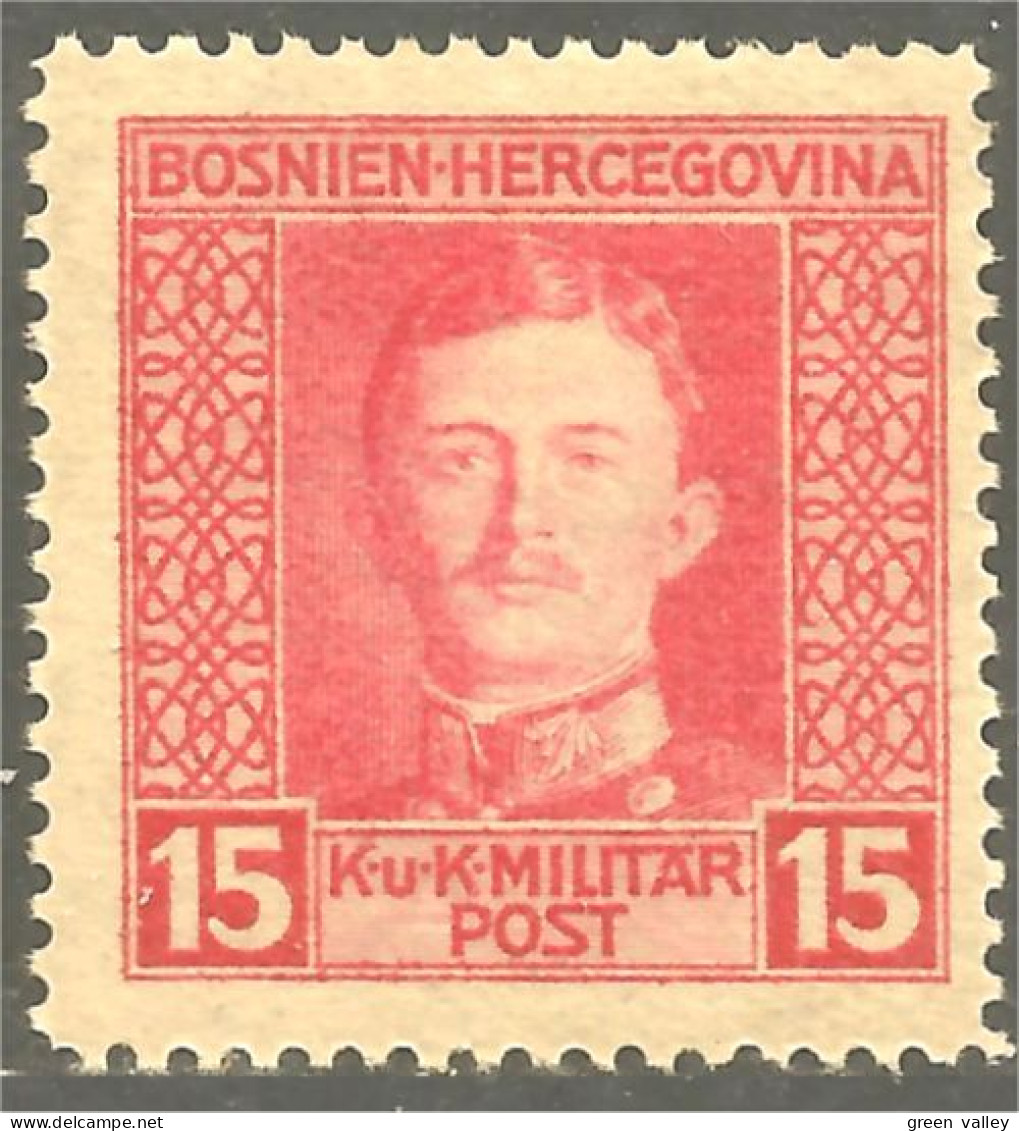 208 Bosnie Herzégovine 1917 Empereur Karl I 3h MH * Neuf CH (BOS-20) - Bosnien-Herzegowina