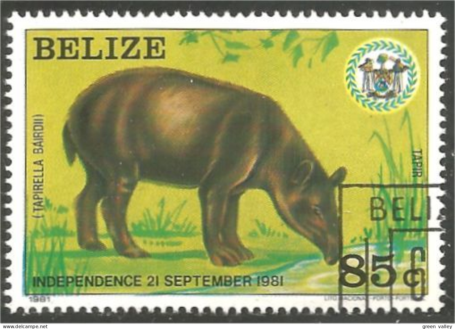 204 Belize Tapir Cochon Sauvage Wild Pig (BLZ-54d) - Belize (1973-...)