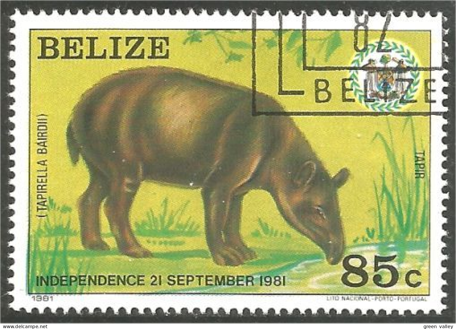 204 Belize Tapir Cochon Sauvage Wild Pig (BLZ-54a) - Belize (1973-...)