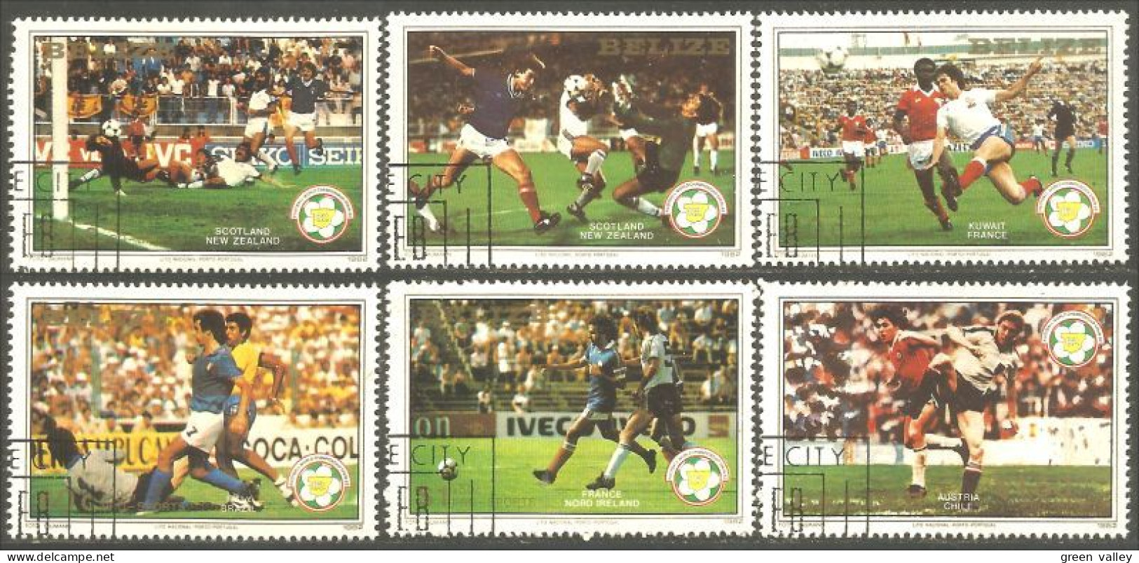 204 Belize Football Soccer Semi-postal World Cup Coupe Monde 1982 Espagne Spain (BLZ-39d) - Belize (1973-...)