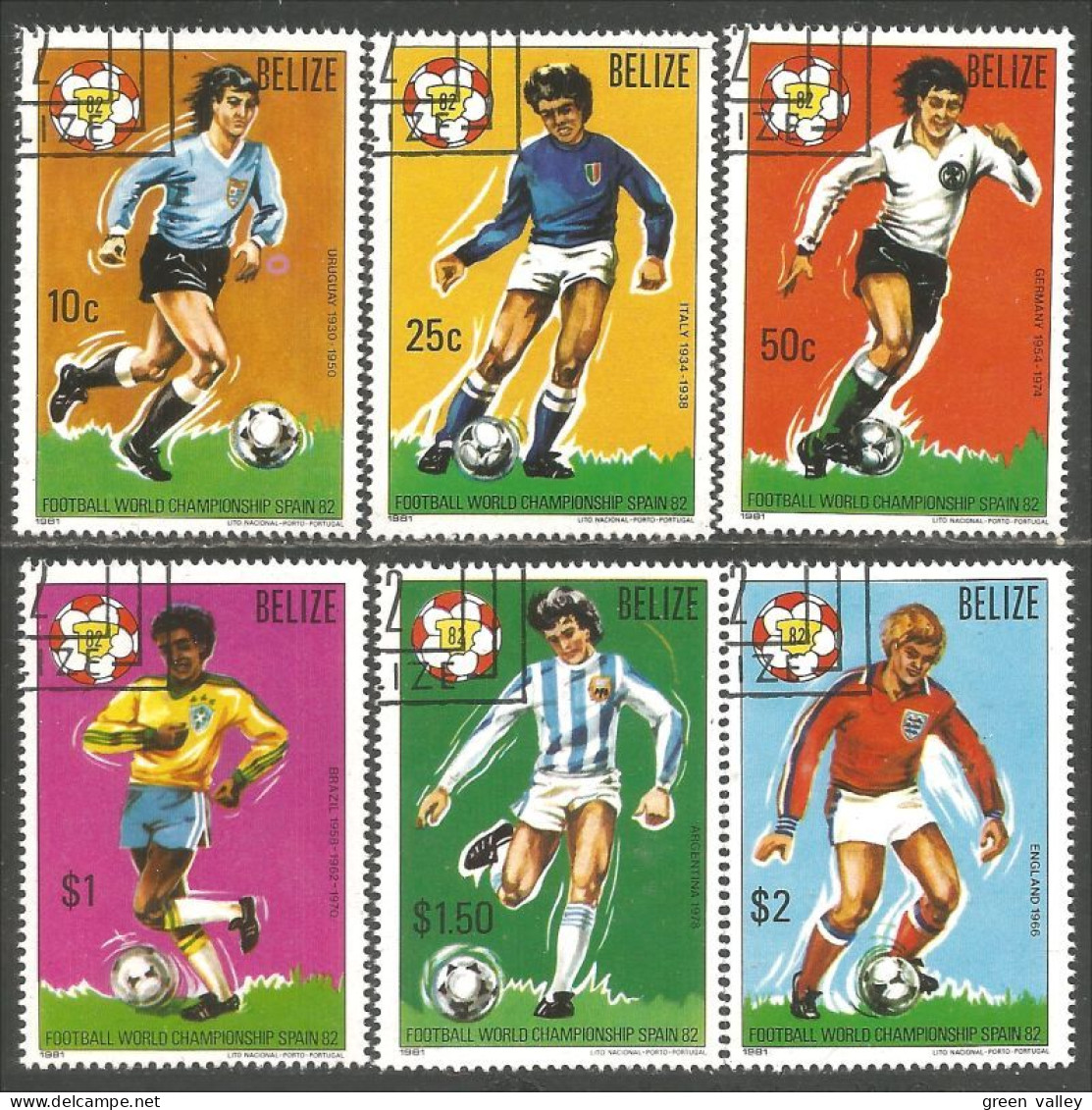204 Belize Football Soccer World Cup Coupe Monde 1982 Espagne Spain (BLZ-35a) - Belize (1973-...)