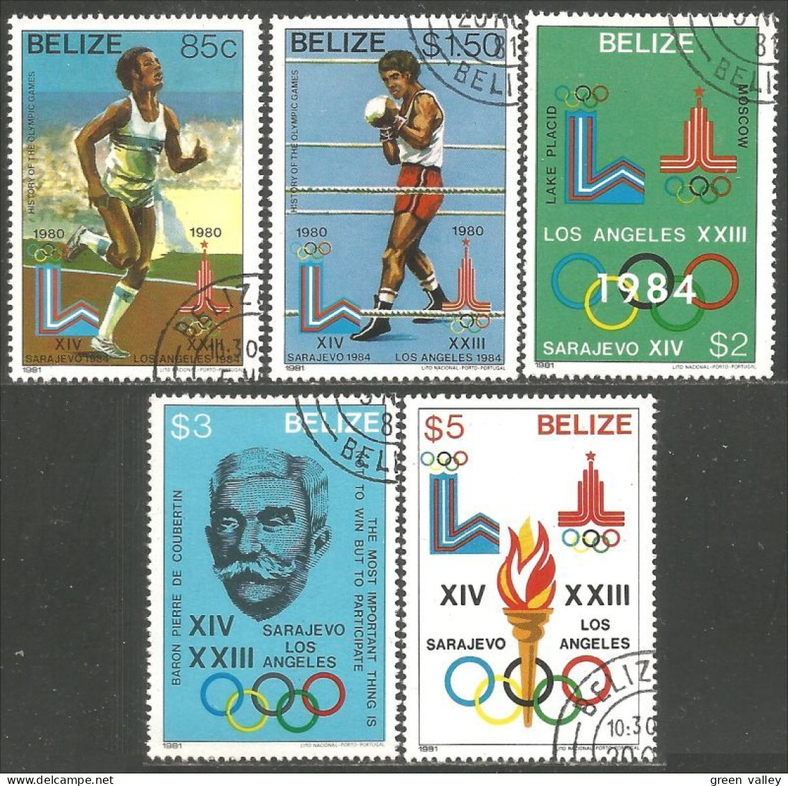204 Belize Jeux Olympiques 1984 Sarajevo Los Angeles (BLZ-33) - Belize (1973-...)