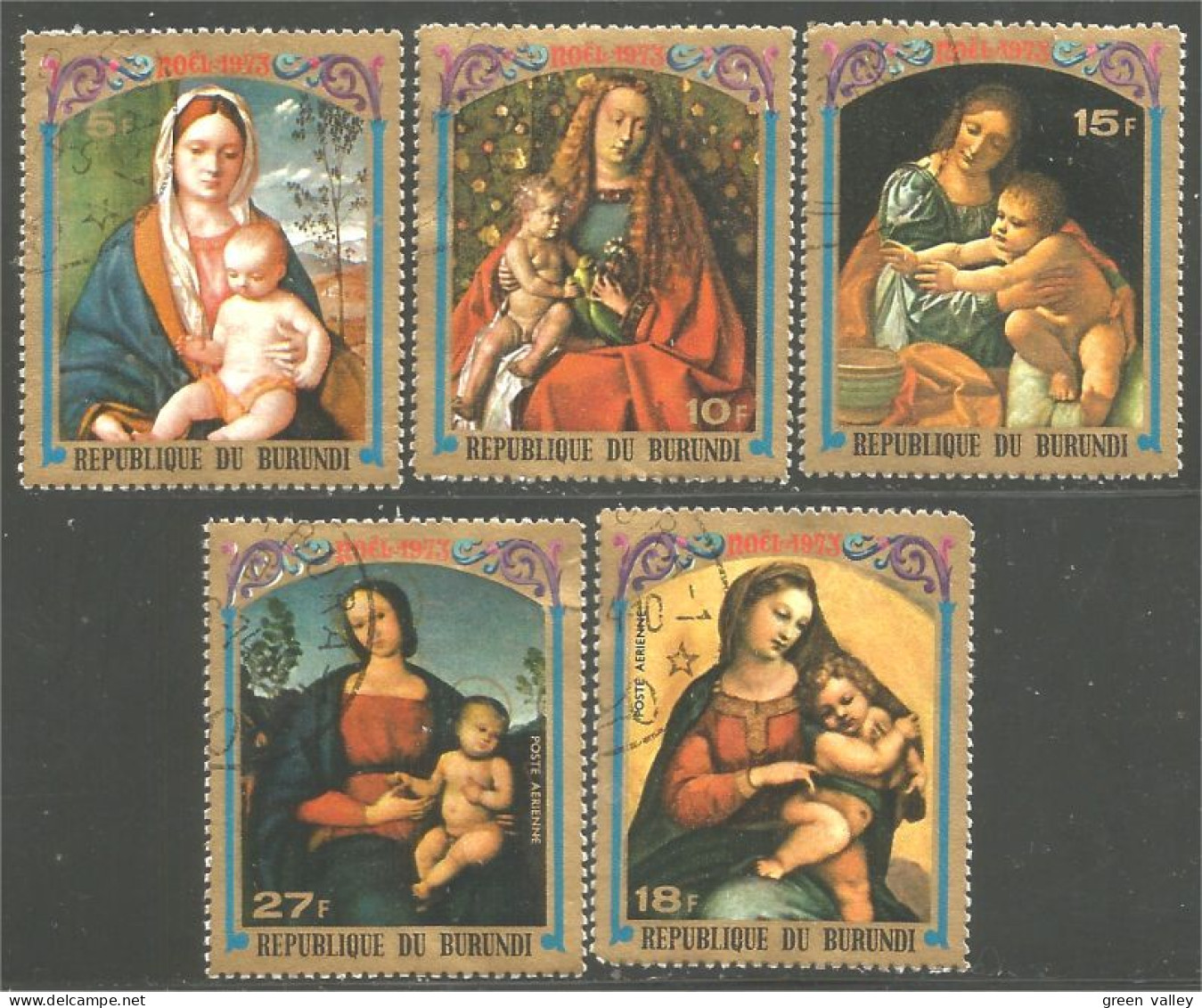 233 Burundi Noel Christmas Bellini Boltraffio Van Eyck (BUR-188) - Religion