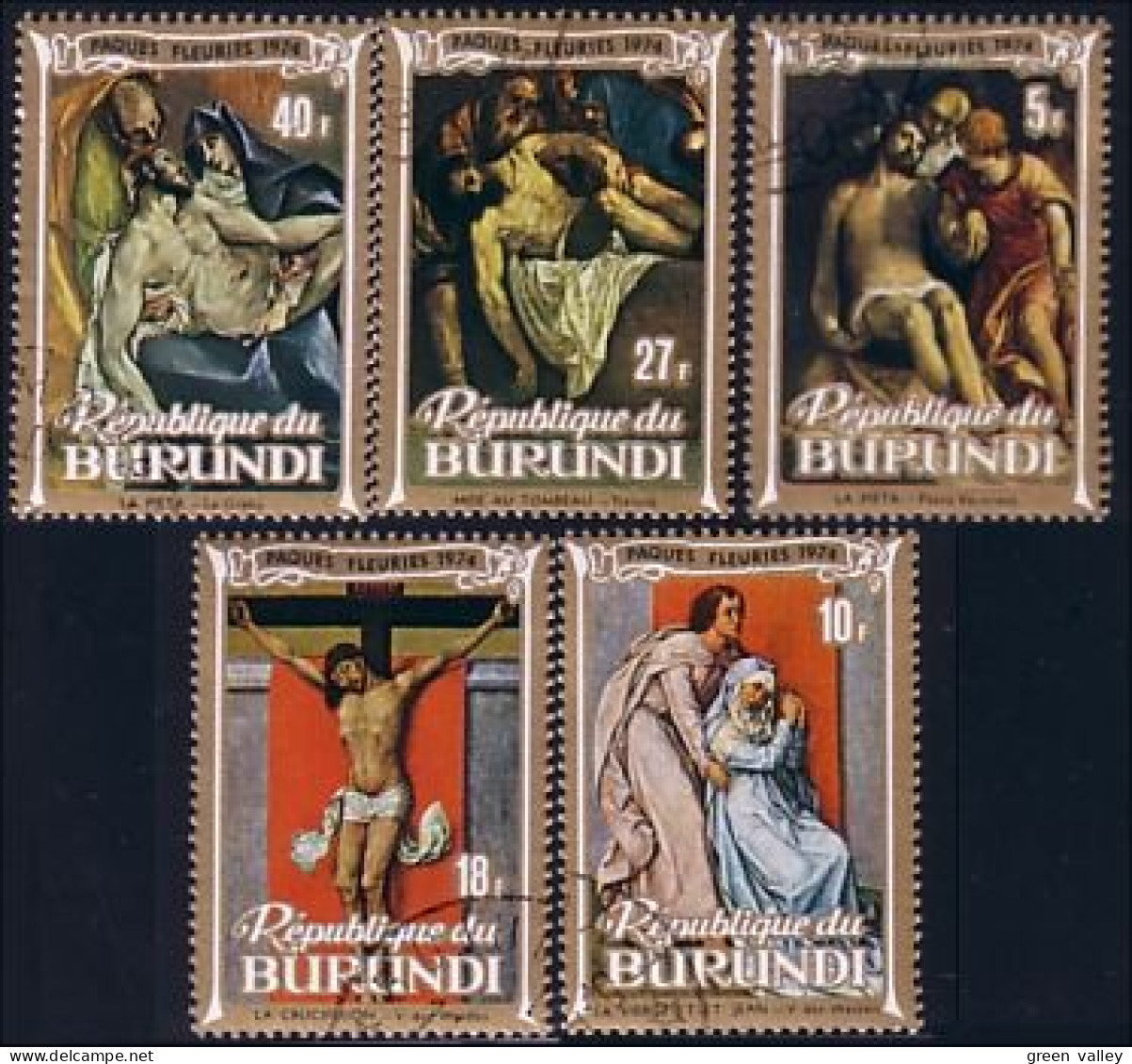 233 Burundi Pâques Easter 1974 Tableau Greco Titien Veronese Painting (BUR-123) - Religieux