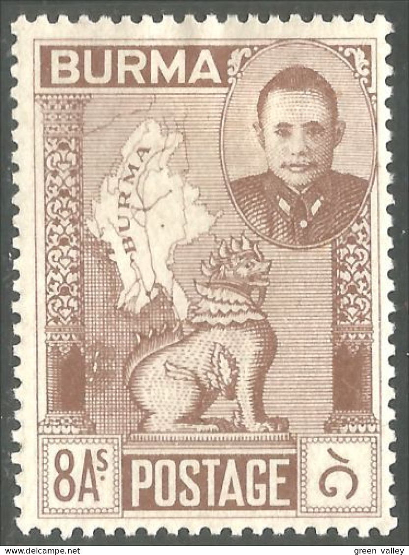 232 Burma Carte Map Lion Lowe (BRM-26) - Myanmar (Birmanie 1948-...)