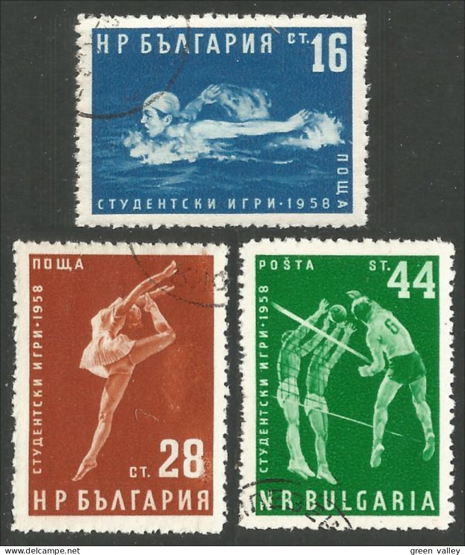 230 Bulgarie Swimming Natation Gymnaste Gymnastique Volleyball (BUL-420) - Schiffe