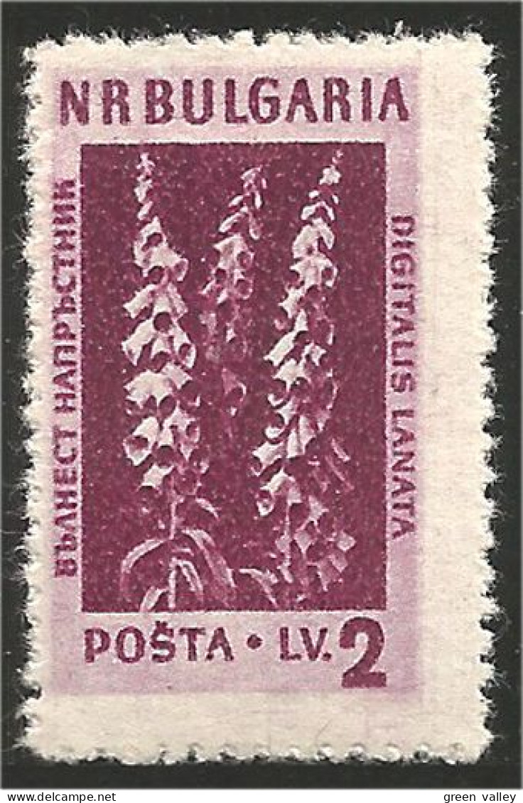 230 Bulgarie 1953 Foxglove MVLH * Neuf CH Très Légère (BUL-264) - Plantes Médicinales