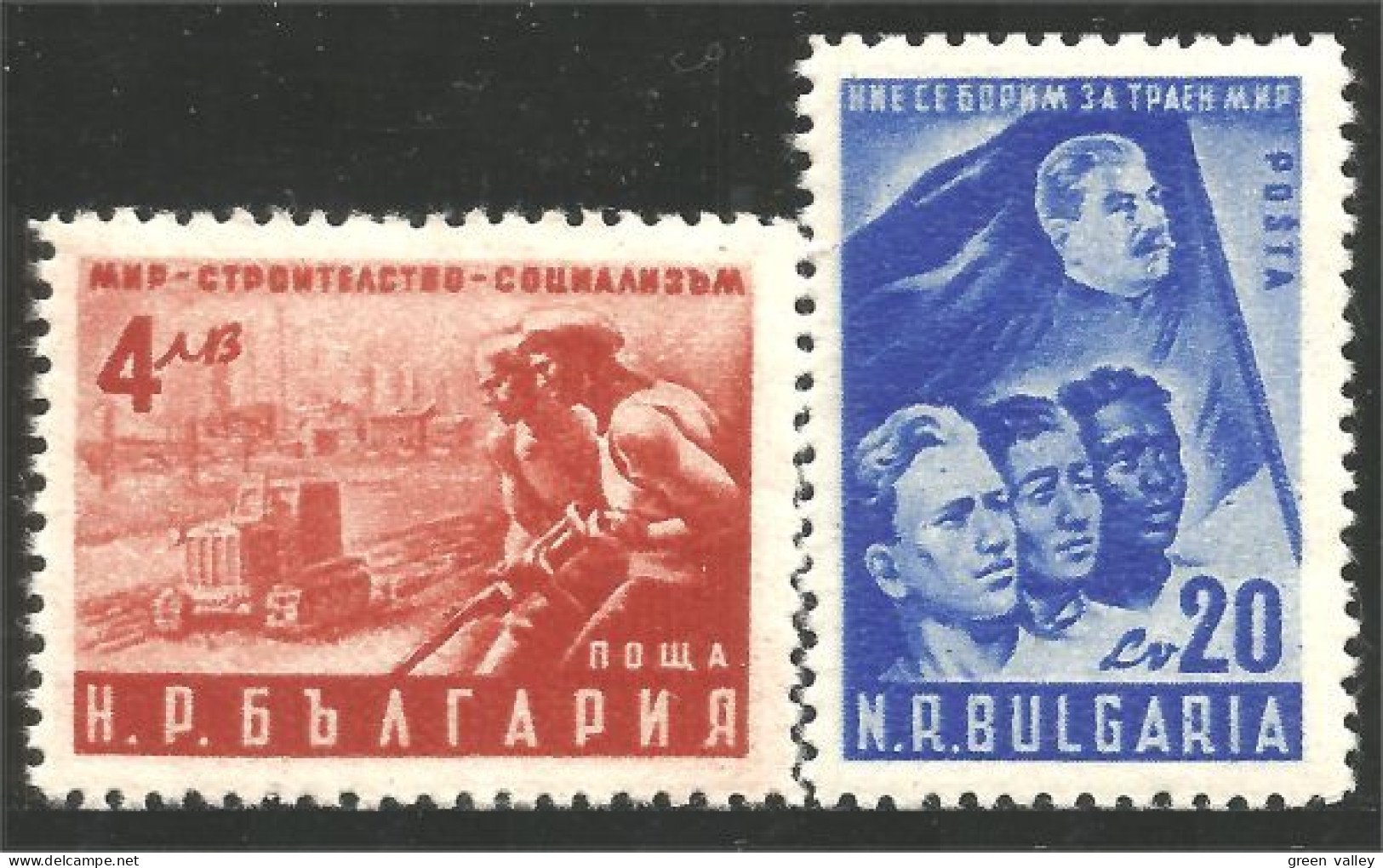 230 Bulgarie 1950 Peace Conference Paix Staline Staline MVLH * Neuf CH Très Légère (BUL-249) - Ongebruikt