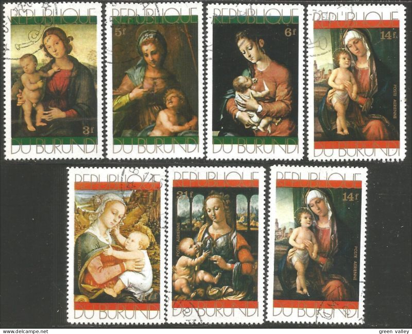 233 Burundi Tableaux Perugino Del Sarto D Morales Da Vinci Paintings (BUR-318) - Religion