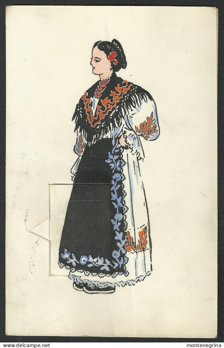 CROATIA DUBROVNIK  National Costumes - Leporello - Rukom Slikano - Handmade - Postcard (see Sales Conditions) 09843 - Croatie