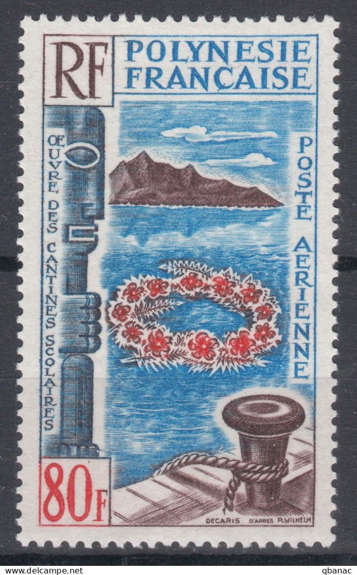 French Polynesia Polinesie 1965 Airmail Poste Aerienne Mi#50 Mint Never Hinged (sans Charnieres) - Unused Stamps