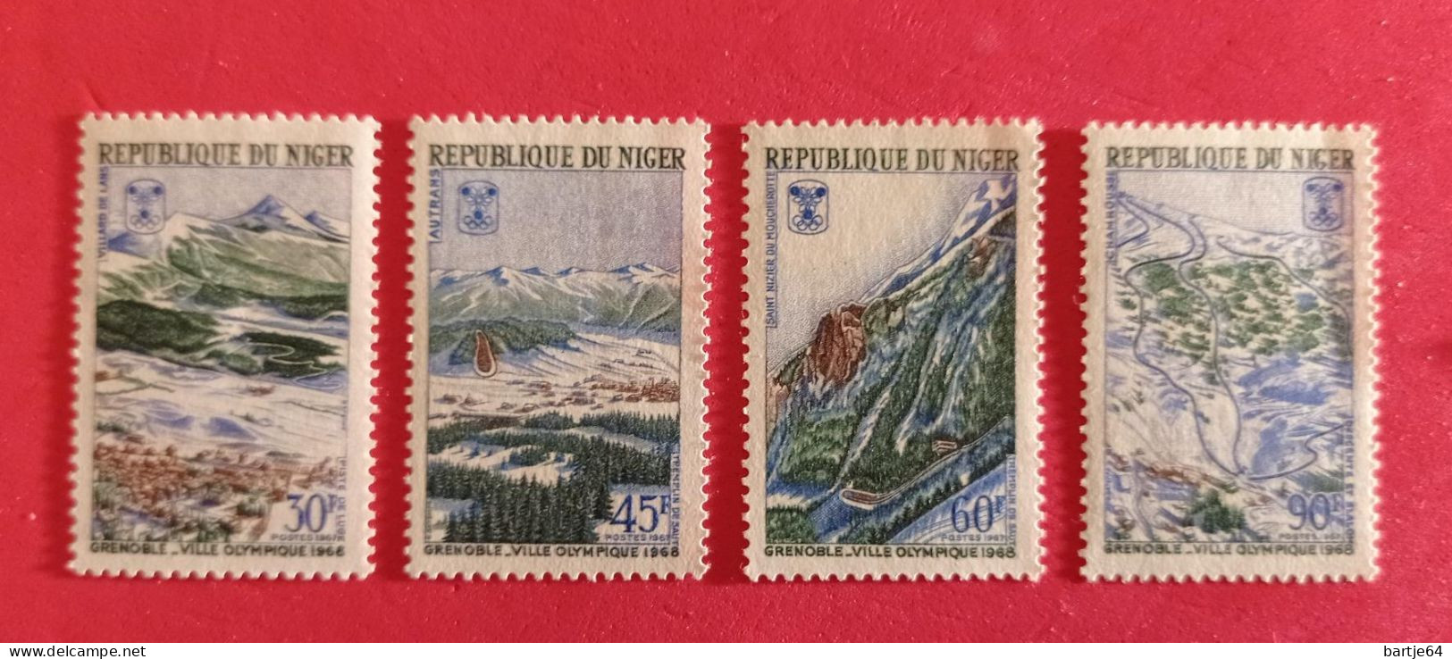 1968 Niger - Serie MNH - Invierno 1968: Grenoble