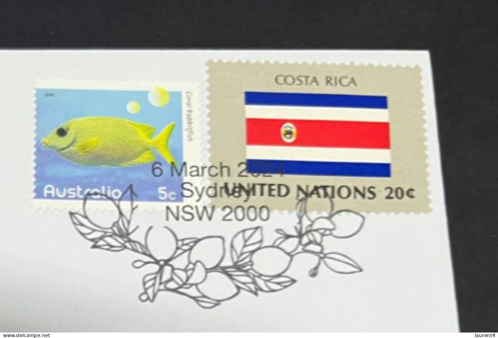 6-3-2024 (2 Y 12) COVID-19 4th Anniversary - Costa Rica - 6 March 2024 (with Costa Rica UN Flag Stamp) - Malattie