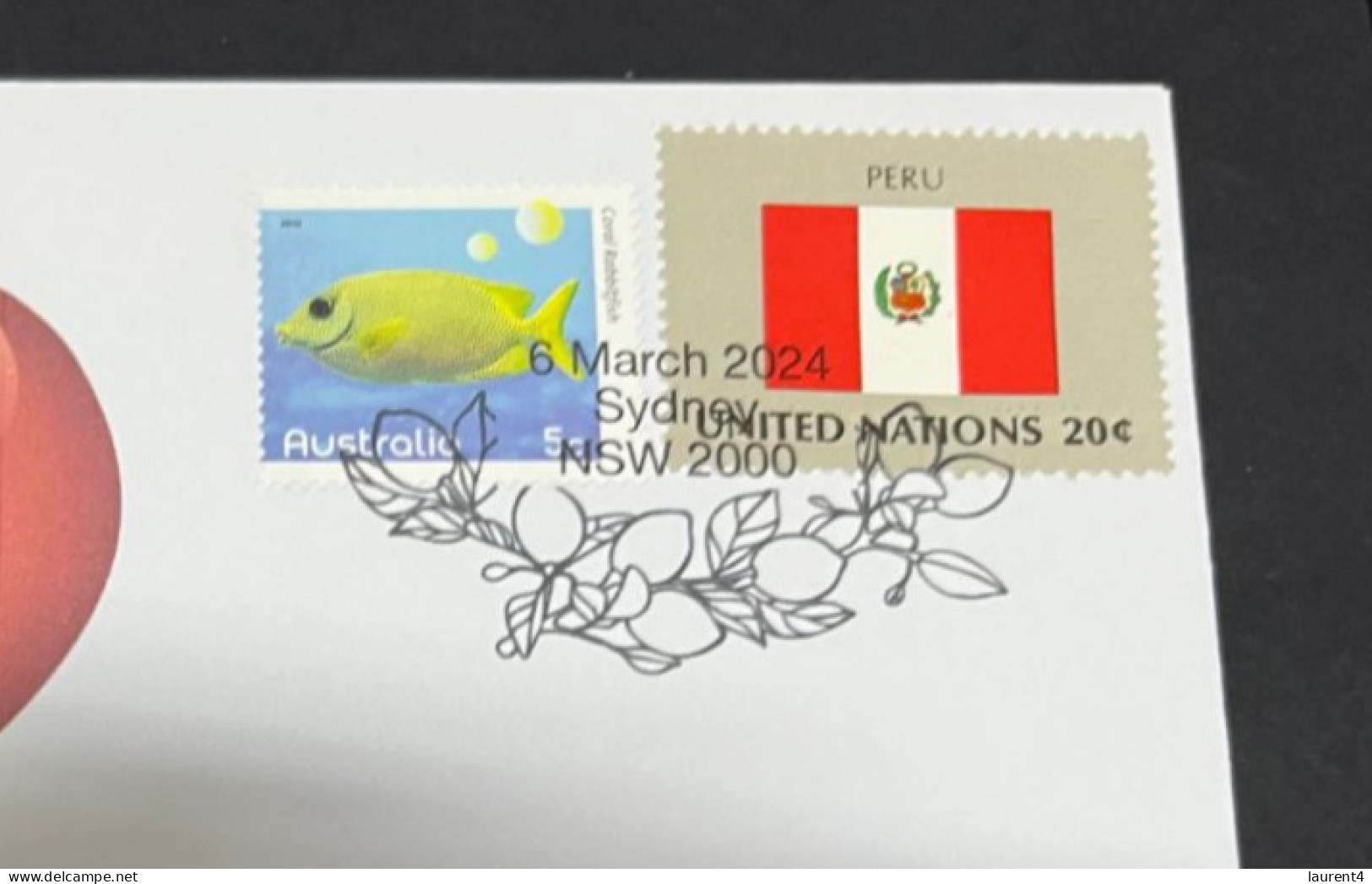 6-3-2024 (2 Y 12) COVID-19 4th Anniversary - Peru - 6 March 2024 (with Peru UN Flag Stamp) - Malattie