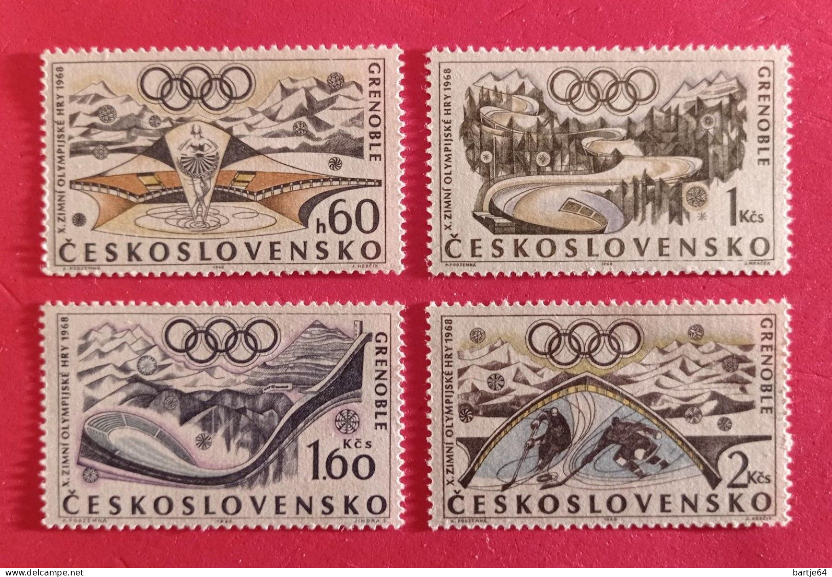 1968 Czechoslovakia - Serie MNH - Invierno 1968: Grenoble