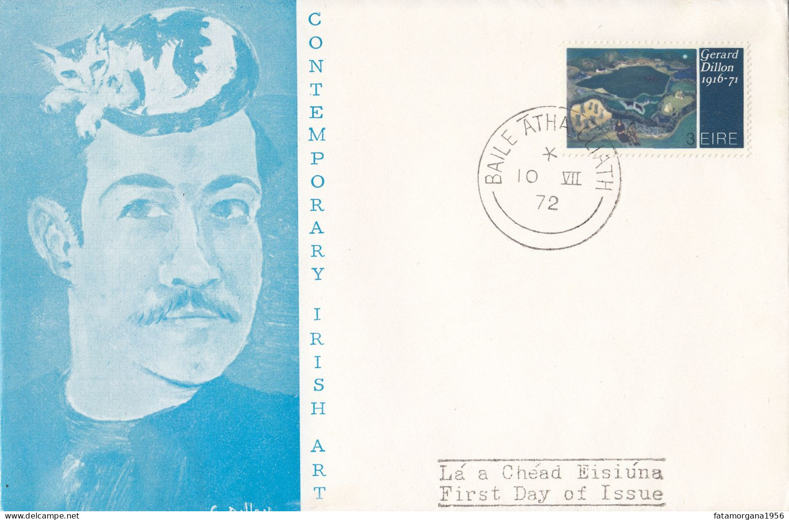 EIRE - 1972 - Busta FDC Illustrata Con Yvert 282 E Cartoncino Allegato. - FDC