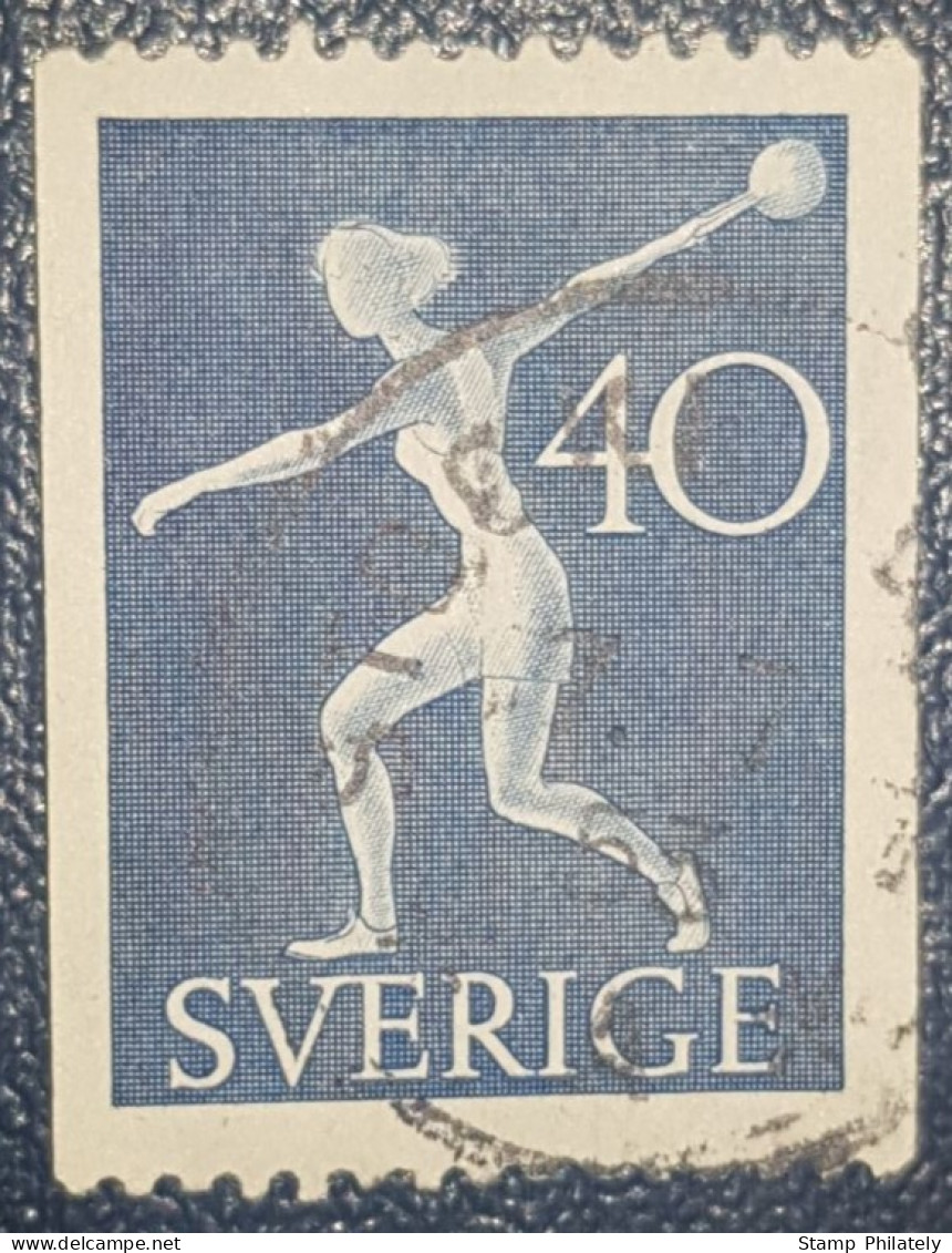Sweden 40 Athletic League Used Stamp 1953 - Oblitérés