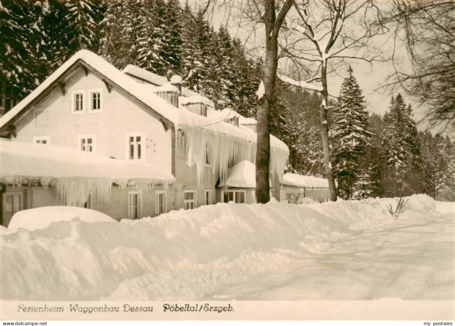 73922694 Poebeltal_Schmiedeberg_Osterzgebirge Ferienheim Waggonbau Dessau Winter - Schmiedeberg (Erzgeb.)