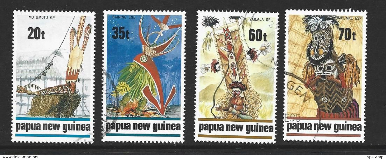 Papua New Guinea 1989 Dance & Costume Set 4 FU - Papua New Guinea