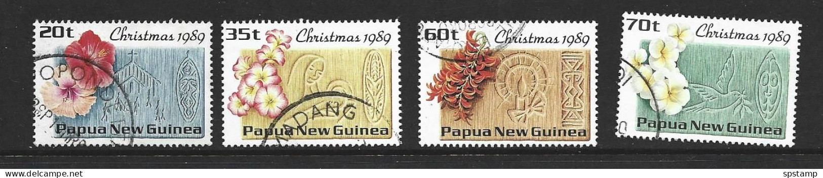 Papua New Guinea 1989 Christmas Flowers Set 4 FU - Papua New Guinea