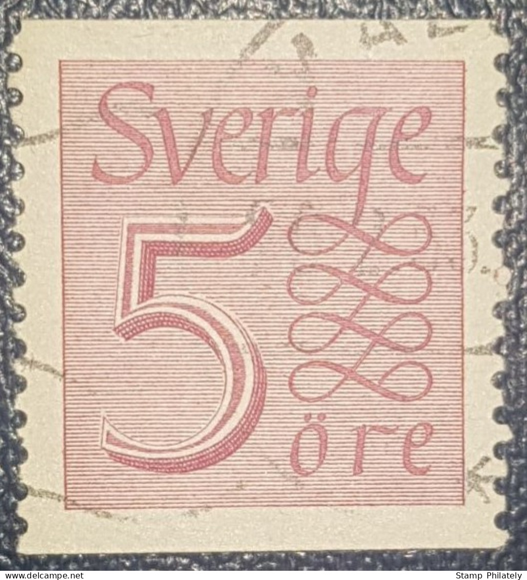 Sweden 5 Numerical Used Stamp - Gebruikt