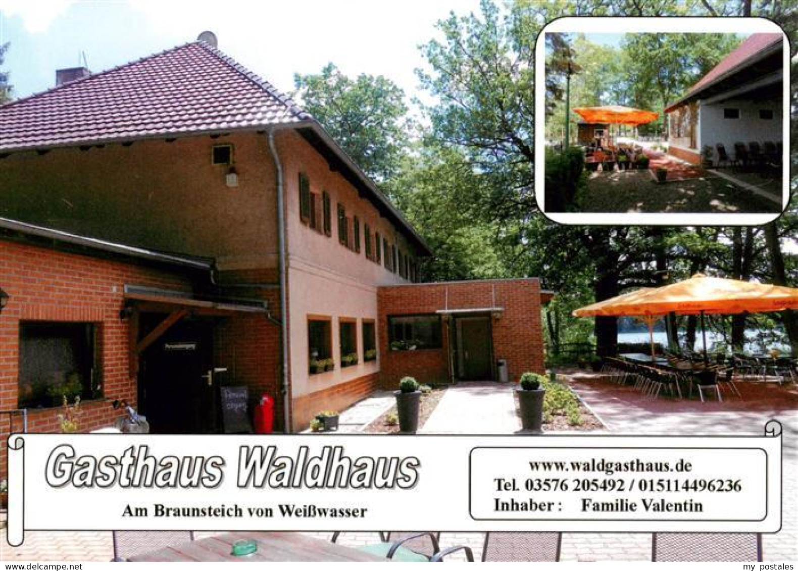 73881456 Weisswasser  Oberlausitz Gasthaus Waldhaus Am Braunsteich Terrasse  - Weisswasser (Oberlausitz)