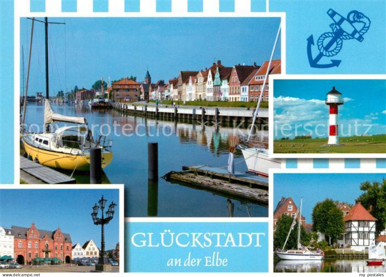 73199058 Glueckstadt Elbepartie Rathaus Leuchtturm  Glueckstadt - Glückstadt