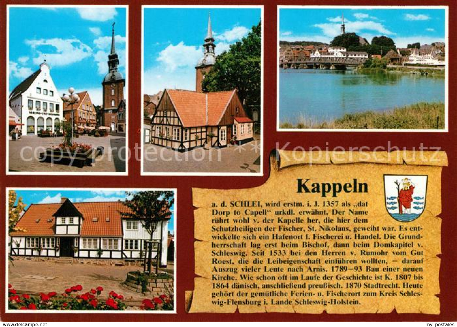 73199002 Kappeln Schlei Rathausmarkt Nicolaikirche Kehrwieder Kappeln Schlei - Kappeln / Schlei