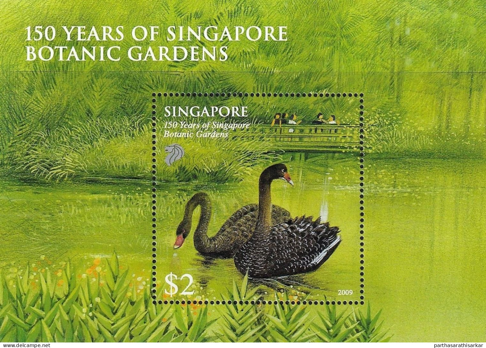 SINGAPORE 2009 150TH ANNIVERSARY OF THE BOTANIC GARDENS BIRDS FLOWERS COMPLETE SET WITH MINIATURE SHEET MS MNH - Singapore (1959-...)
