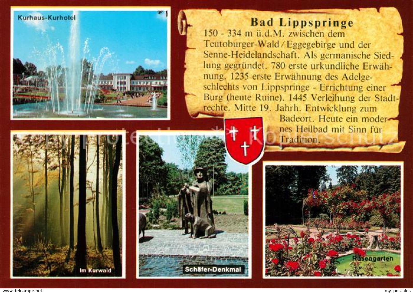 73196703 Bad Lippspringe Schaefer-Denkmal Kurhaus-Kurhotel Bad Lippspringe - Bad Lippspringe