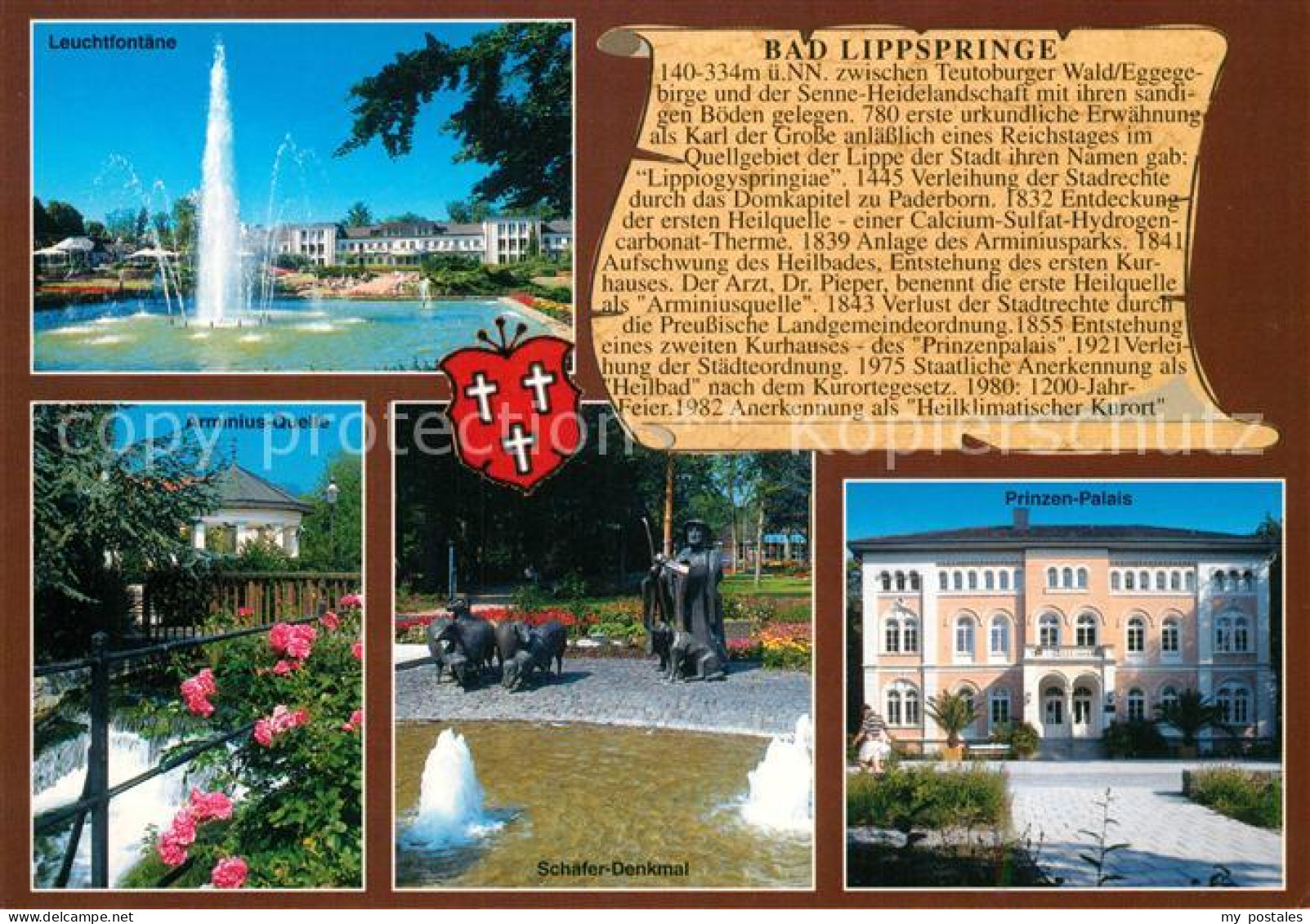 73196702 Bad Lippspringe Prinzen-Palais Arminius-Quelle Schaefer-Denkmal Bad Lip - Bad Lippspringe