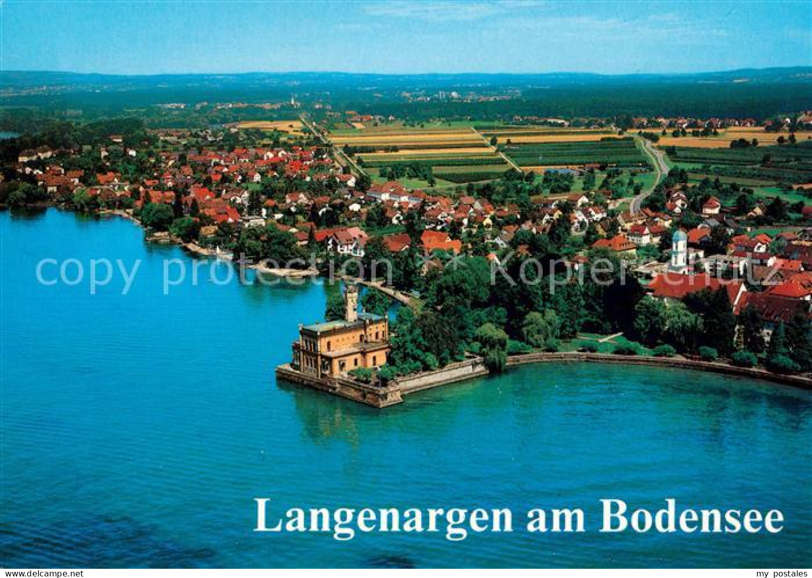 73195979 Langenargen Bodensee Fliegeraufnahme Schloss Montfort Unterdorf Langena - Langenargen