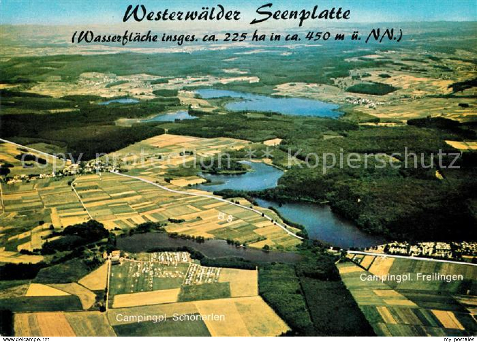 73195961 Westerwald Region Seenplatte Fliegeraufnahme Camping Schoenerlen Freili - Bad Marienberg