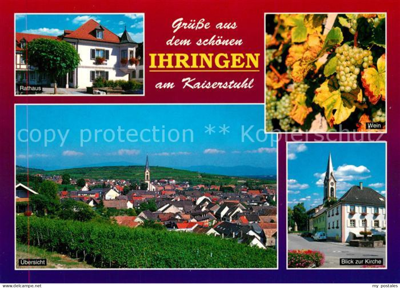 73195689 Ihringen Rathaus Wein Panorama Kirche Ihringen - Ihringen