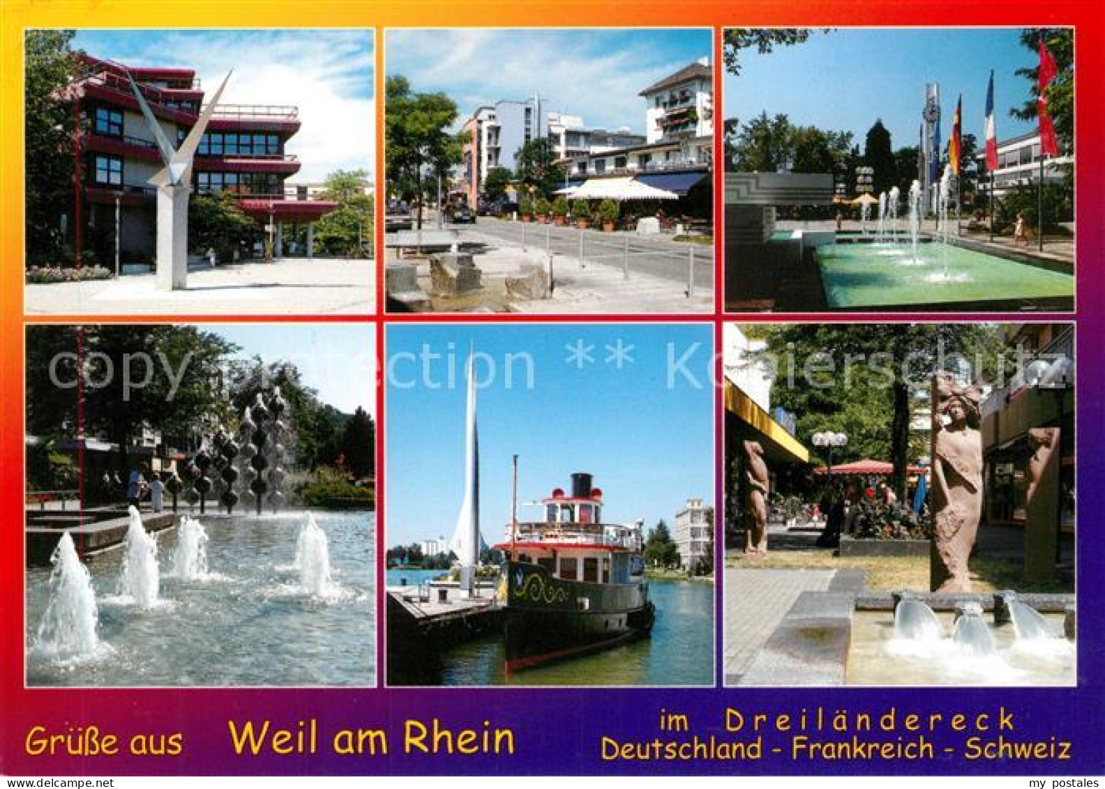 73195662 Weil Am Rhein Teilansichten Wasserspiele Rheinpartie  Weil Am Rhein - Weil Am Rhein